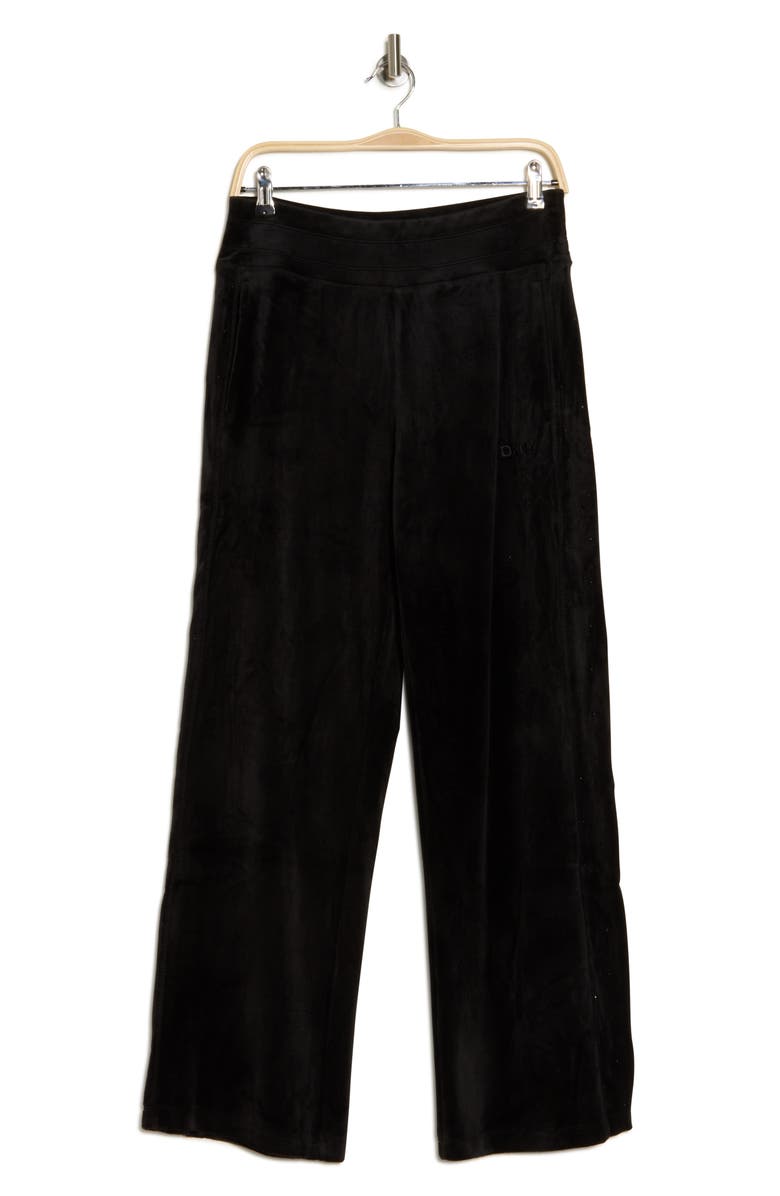 DKNY Platinum Velour Wide Leg Pants, Alternate, color, 