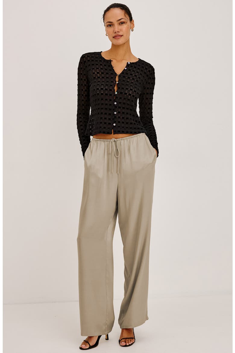 Virgo Drawstring Wide Leg Pants, Alternate, color, MINK