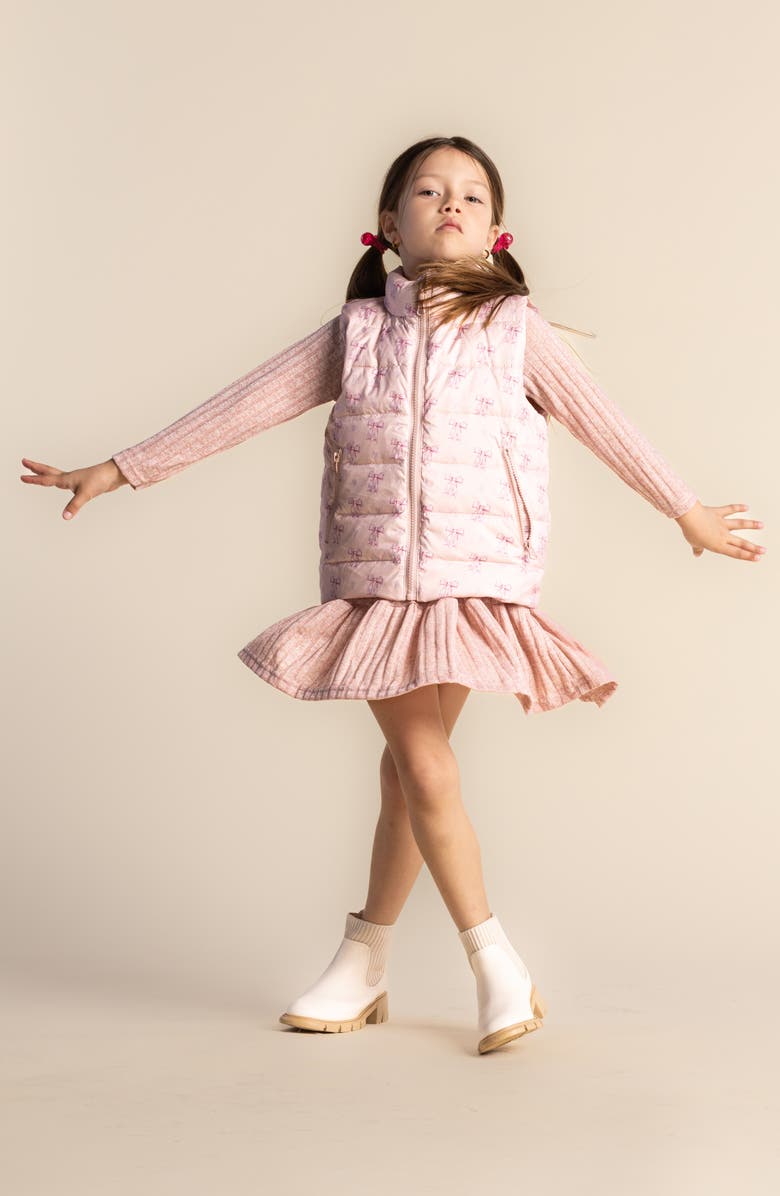 CALONIE Kids' Casey Reversible Down Puffer Vest, Alternate, color, Pink