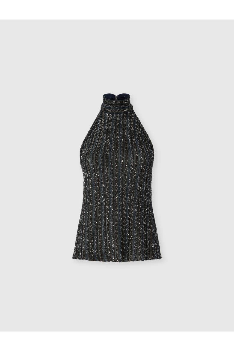 Halterneck Top With Sequin Applications, Main, color, Multicoloured