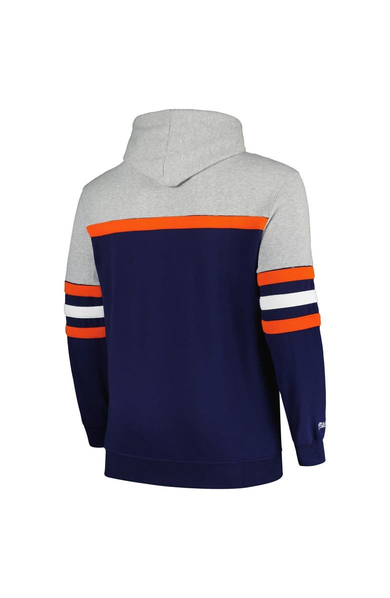Mitchell & Ness Men's Mitchell & Ness  Heather Gray/Navy Chicago Bears Big & Tall Head Coach Pullover Hoodie, Alternate, color, 