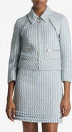 ST. JOHN Metallic Tweed Zip-Up Jacket