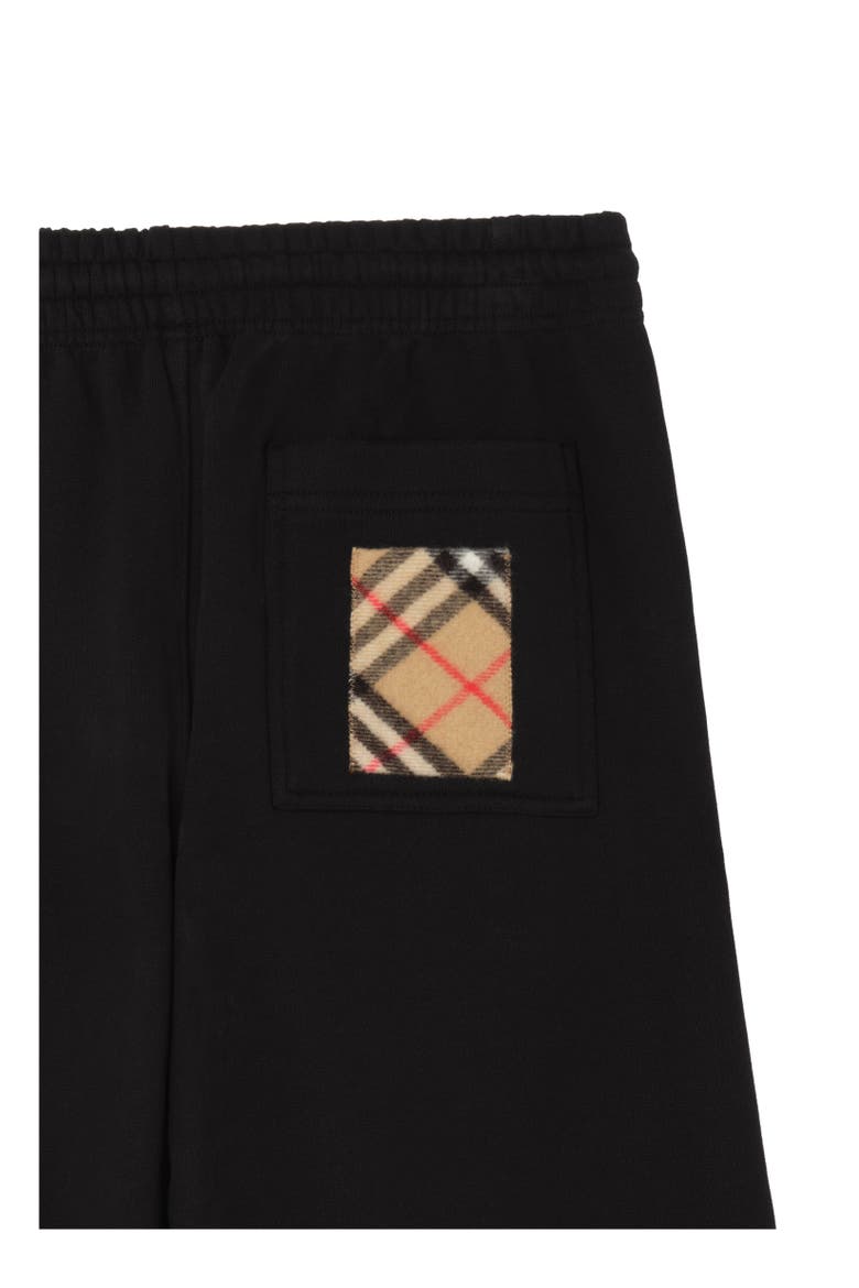 Check Label Cotton Track Pants, Alternate, color, Black