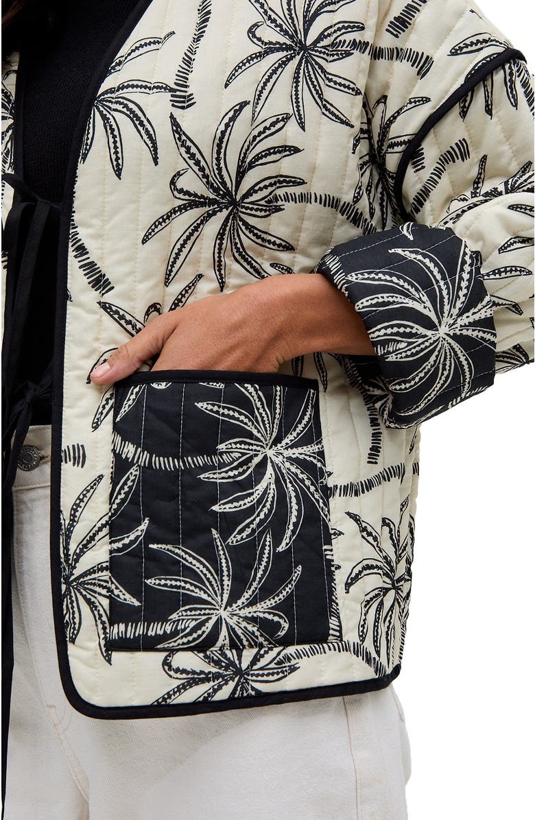 Raffya Felicity Palm Print Reversible Jacket, Alternate, color, Multi