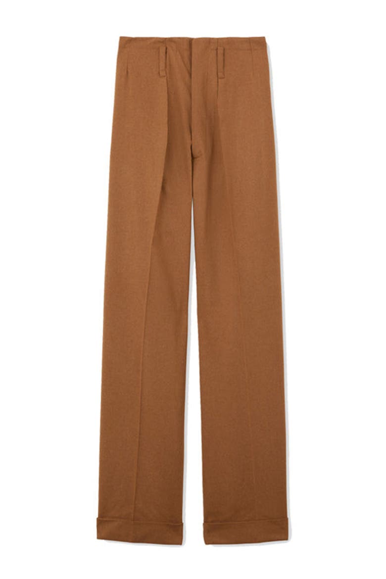 Farrah Pences Flannel Trousers, Main, color, CAMEL