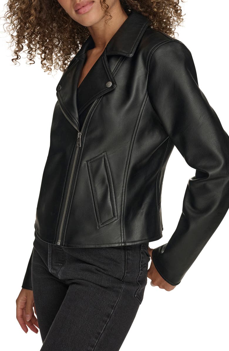 Levi's<sup>®</sup> Women's Essential Faux Leather Moto Jacket, Alternate, color, Black