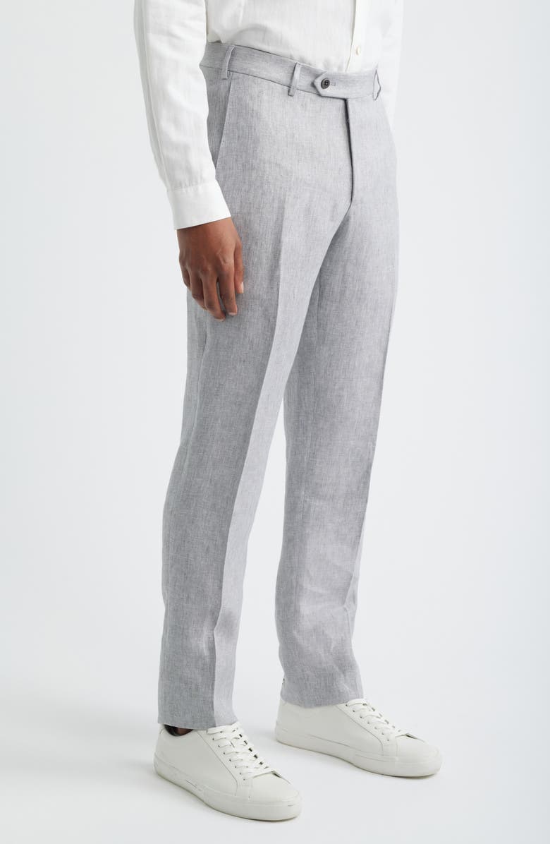 Zanella Parker Linen Pants, Alternate, color, Light Grey