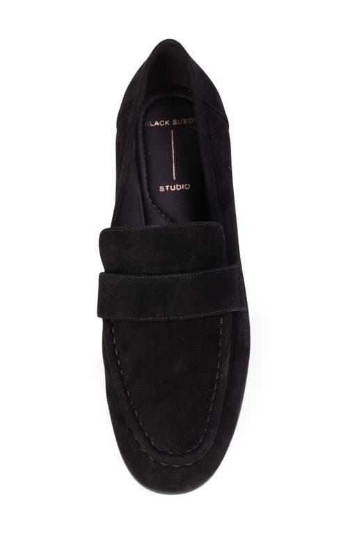 Black Suede Studio Arrow Loafer In Black Suede
