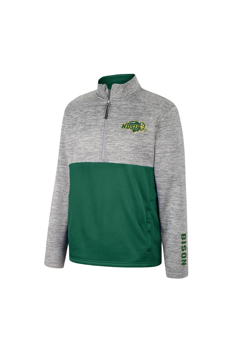 Men's Colosseum Gray NDSU Bison John Half-Zip Jacket, Alternate, color, Gray