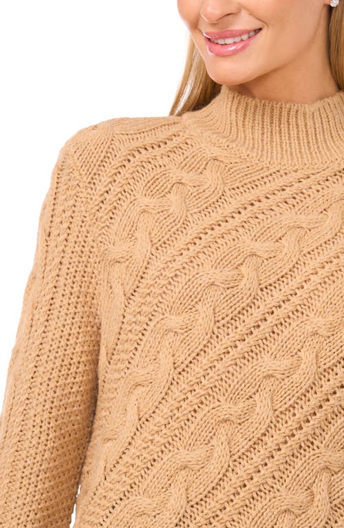 Halogenr Halogen(r) Diagonal Cable Mock Neck Sweater