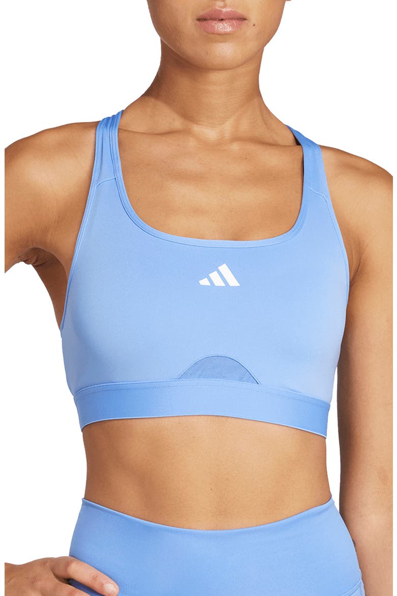 PrimeLiftReact AEROREADY Sports Bra, Main, color, BLUE FUSION