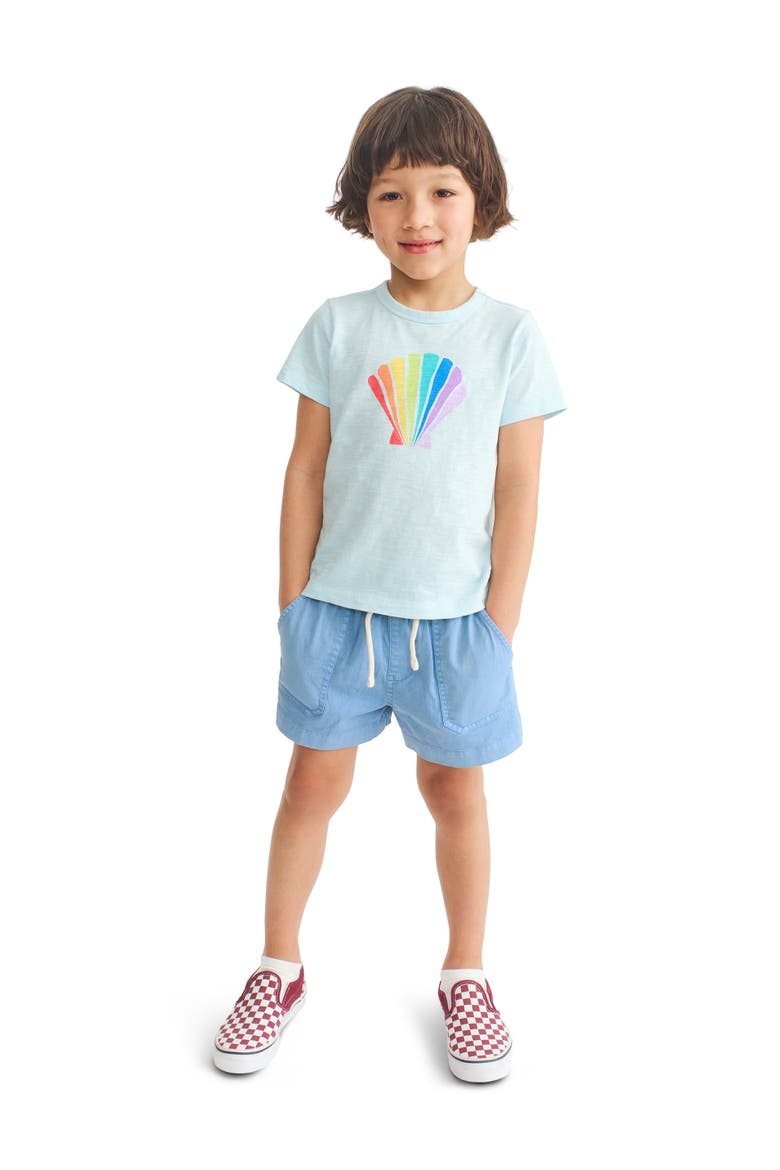 Kids Rainbow Seashell Tee, Alternate, color, Saltwater Shell