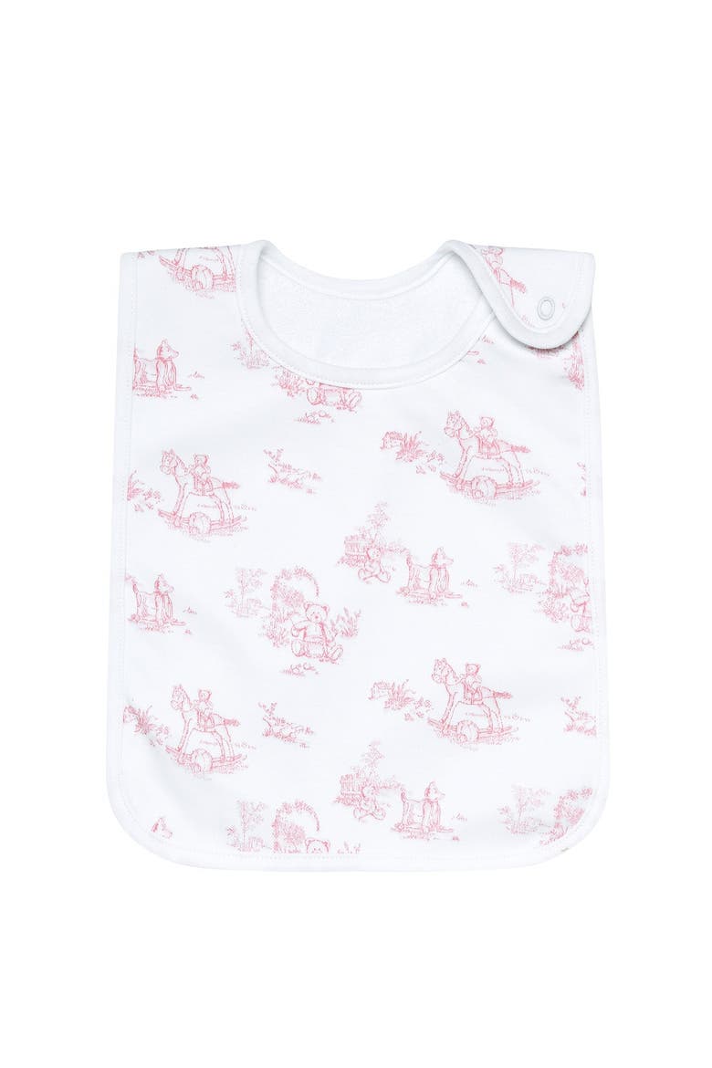 Baby Boy Cotton Feeding Bib, Alternate, color, Pink