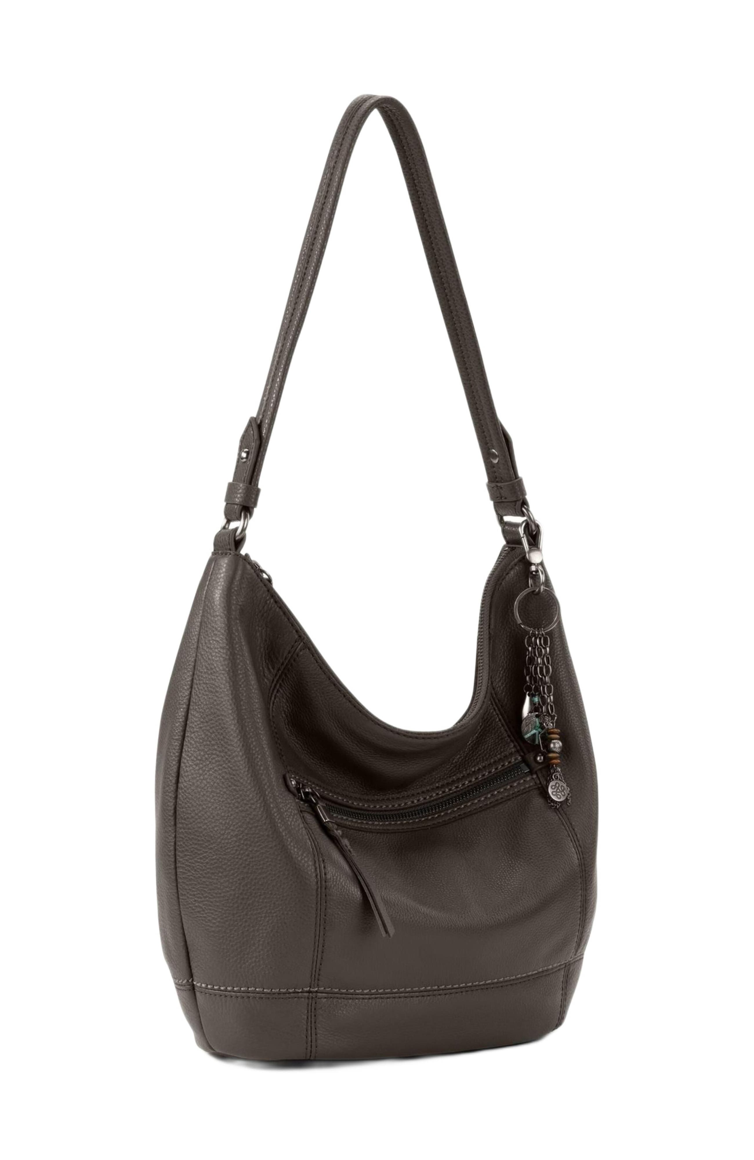 The Sak Sequoia Hobo Leather Bag, Alternate, color, Slate