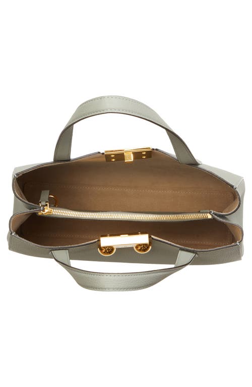 Marni Small Trunkaroo Leather Tote In Light/grey
