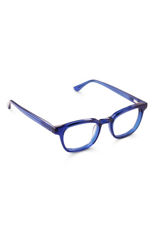 Eyebobs Shareholder 47mm Square Reading Glasses In Cobalt Blue Crystal