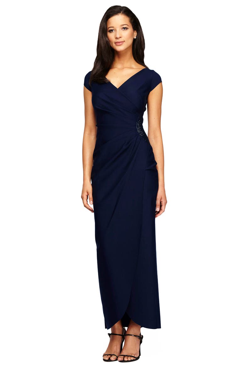 Contour Collection Embellished Jersey Column Formal Gown video