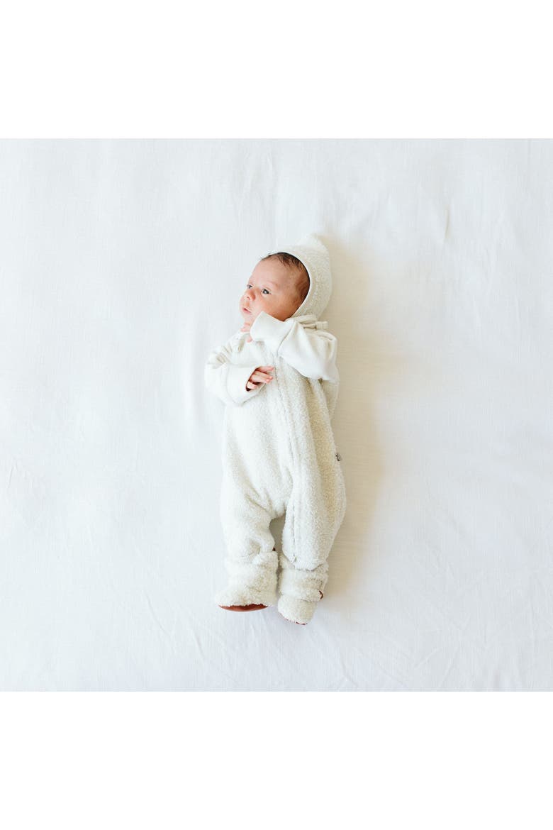 baby organic cotton boots, Alternate, color, alabaster