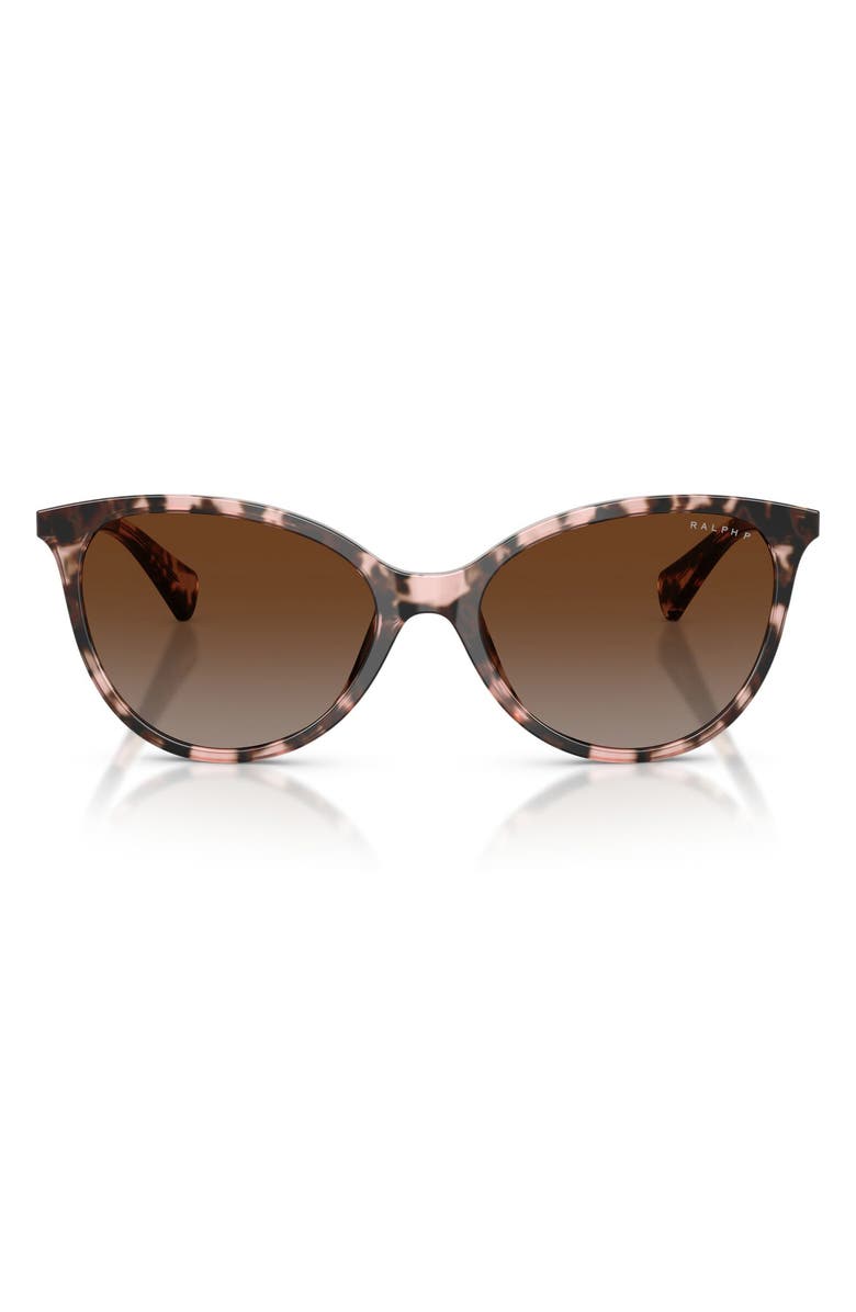 Ralph Lauren 57mm Polarized Phantos Sunglasses, Main, color, Rose Havana / Brown Polar