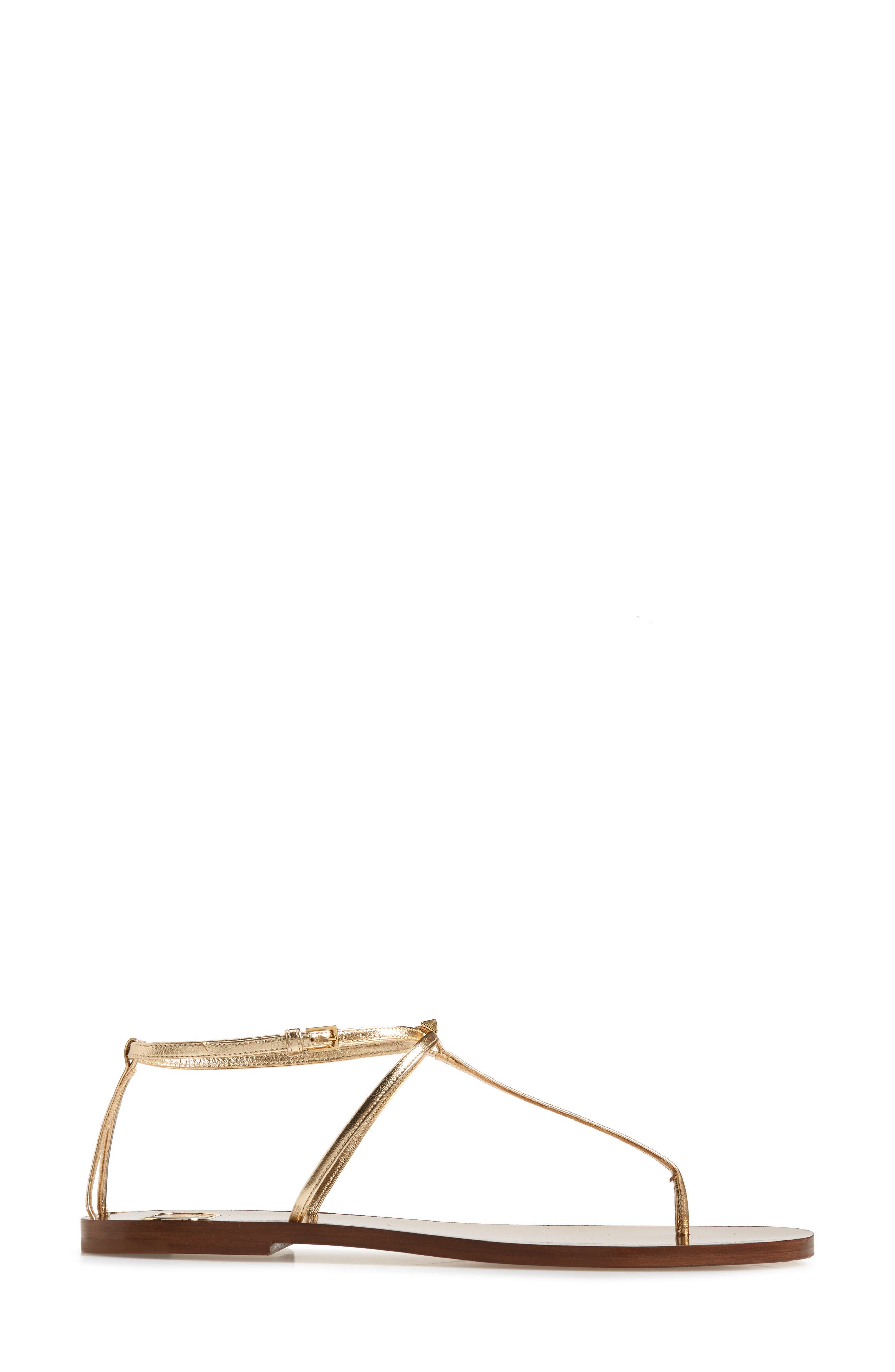 Valentino Garavani Rockstud T-Strap Sandal, Alternate, color, 