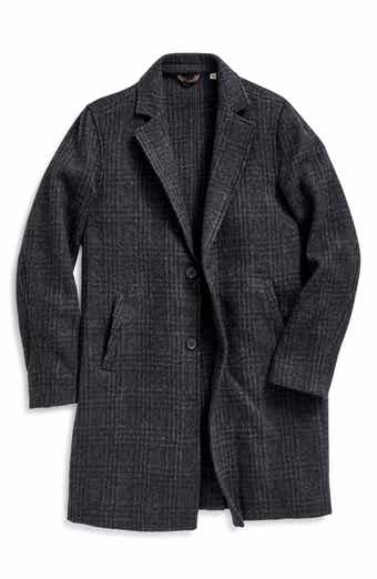 Billy Reid Subtle Plaid Boiled Wool Coat