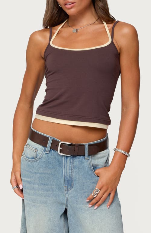 Edikted Roya Layered Camisole In Brown