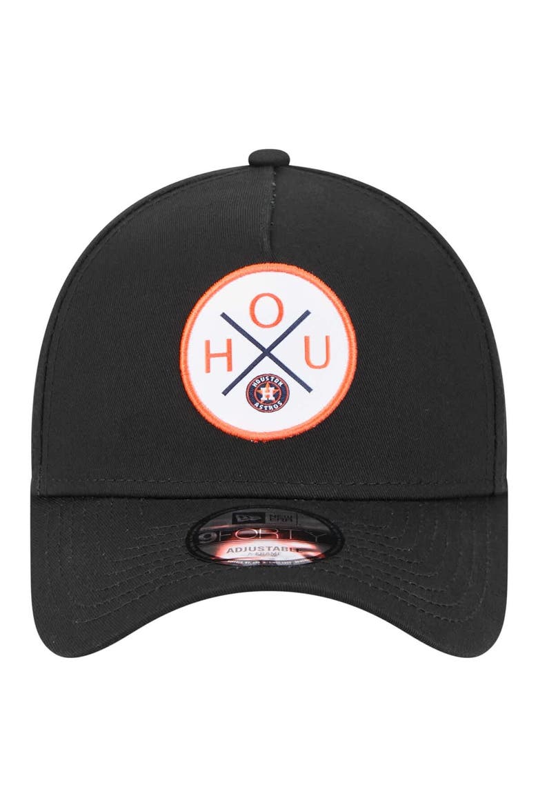 Men's New Era Black Houston Astros 9FORTY A-Frame Adjustable Hat, Alternate, color, Black