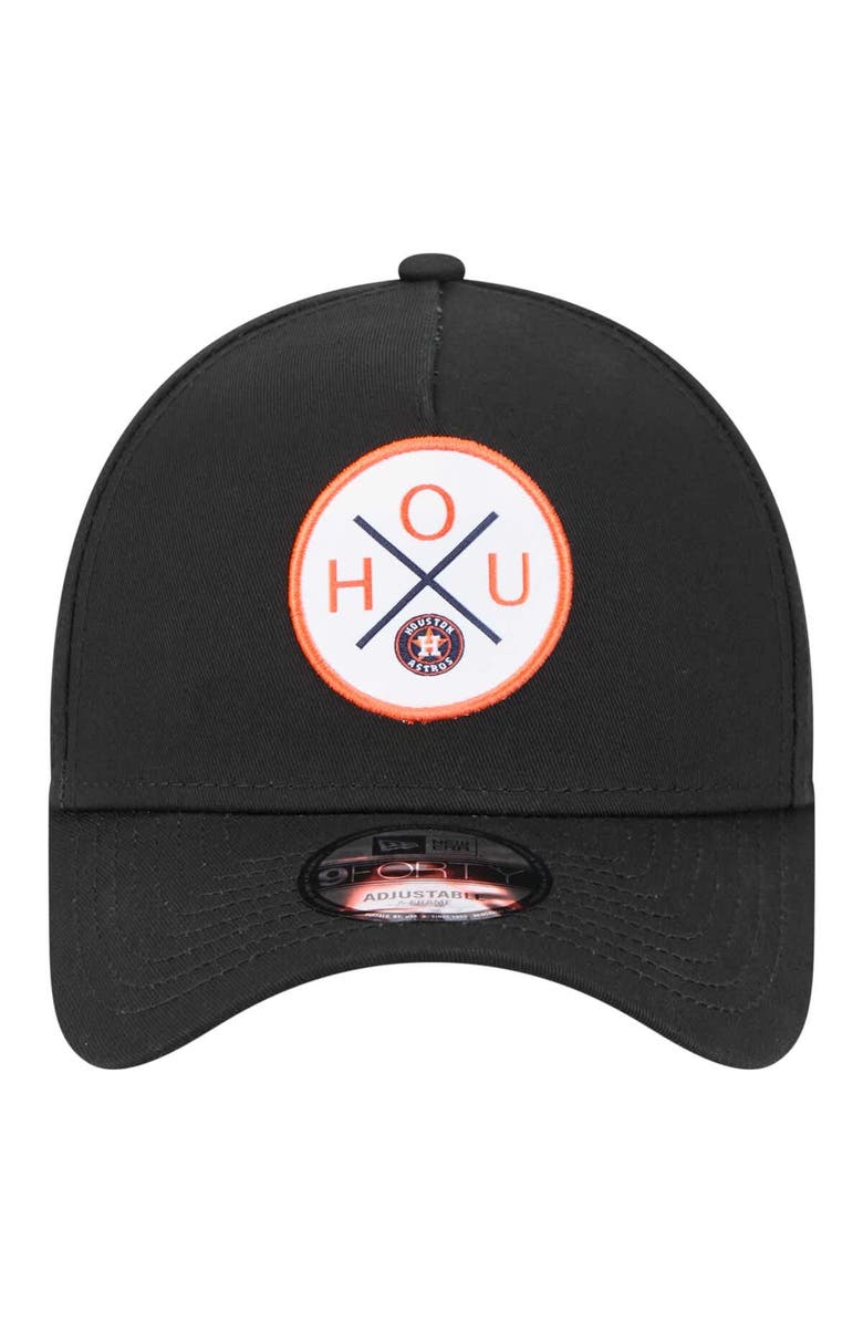 New Era Men's New Era Black Houston Astros 9FORTY A-Frame Adjustable Hat, Alternate, color, Black