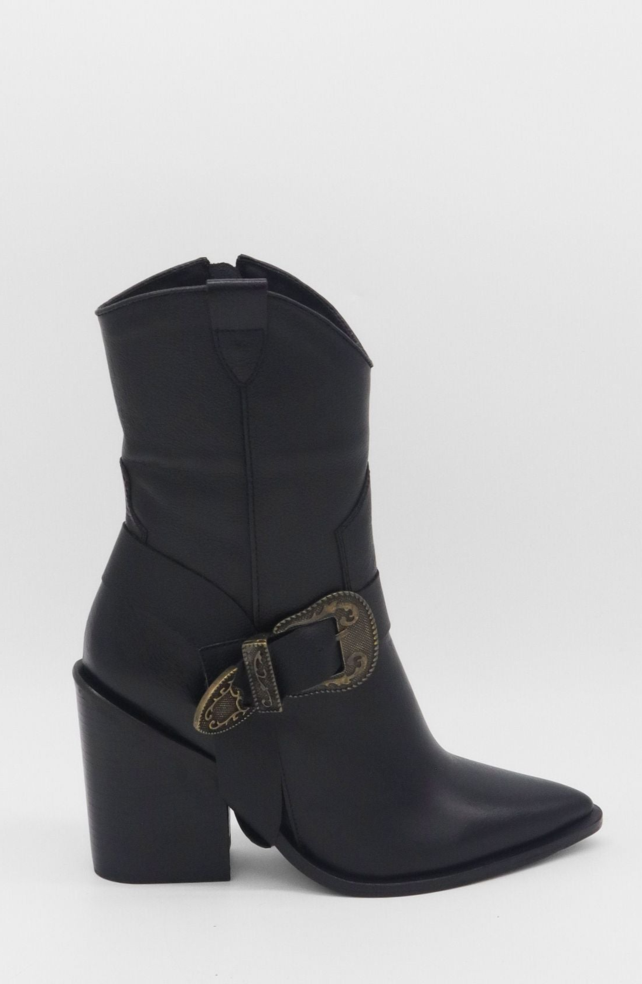 STIVALI NEW YORK Fierezza Western Leather Boots, Alternate, color, Black