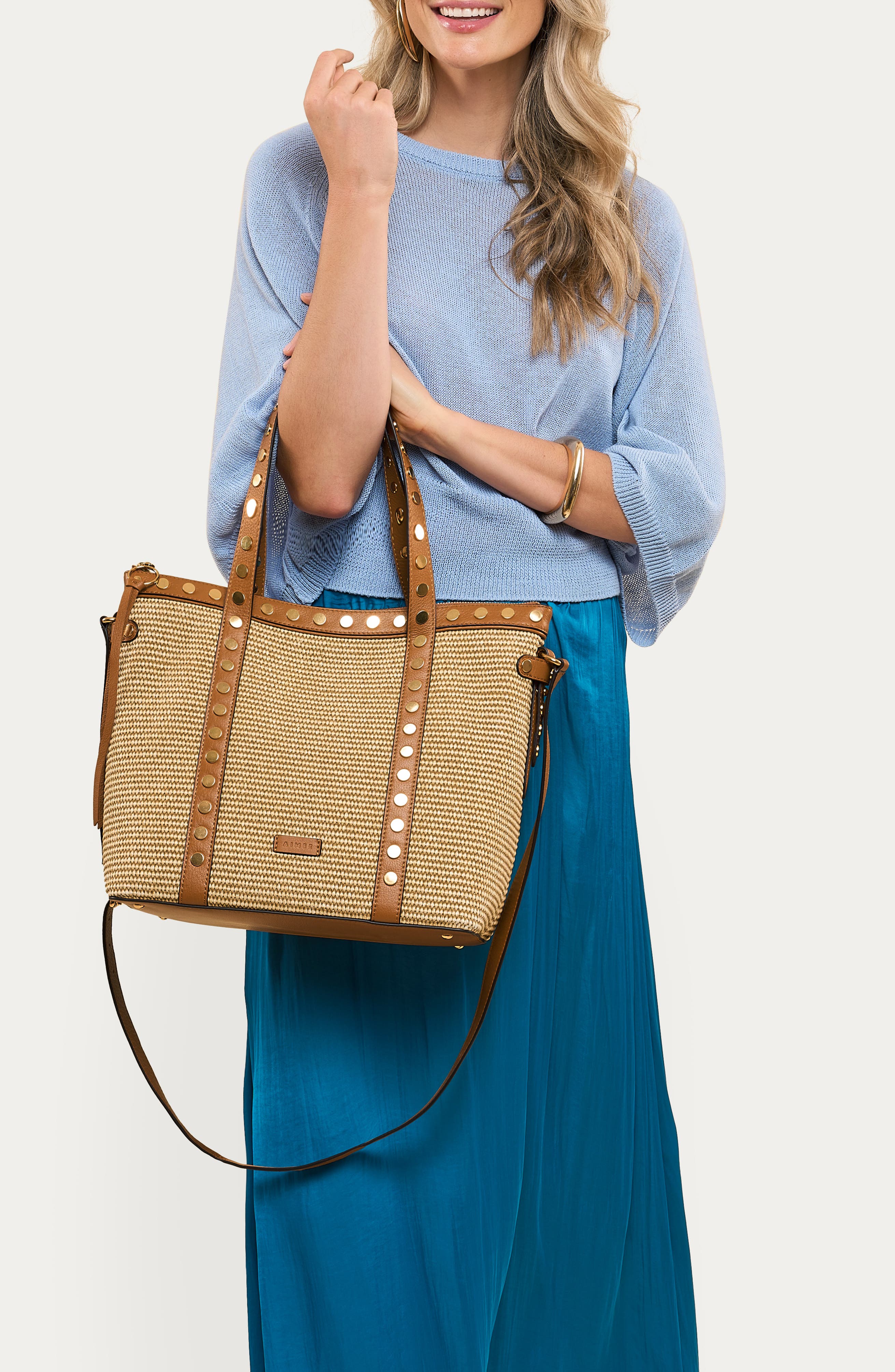 Jagger Tote, Alternate, color, RAFFIA LATTE