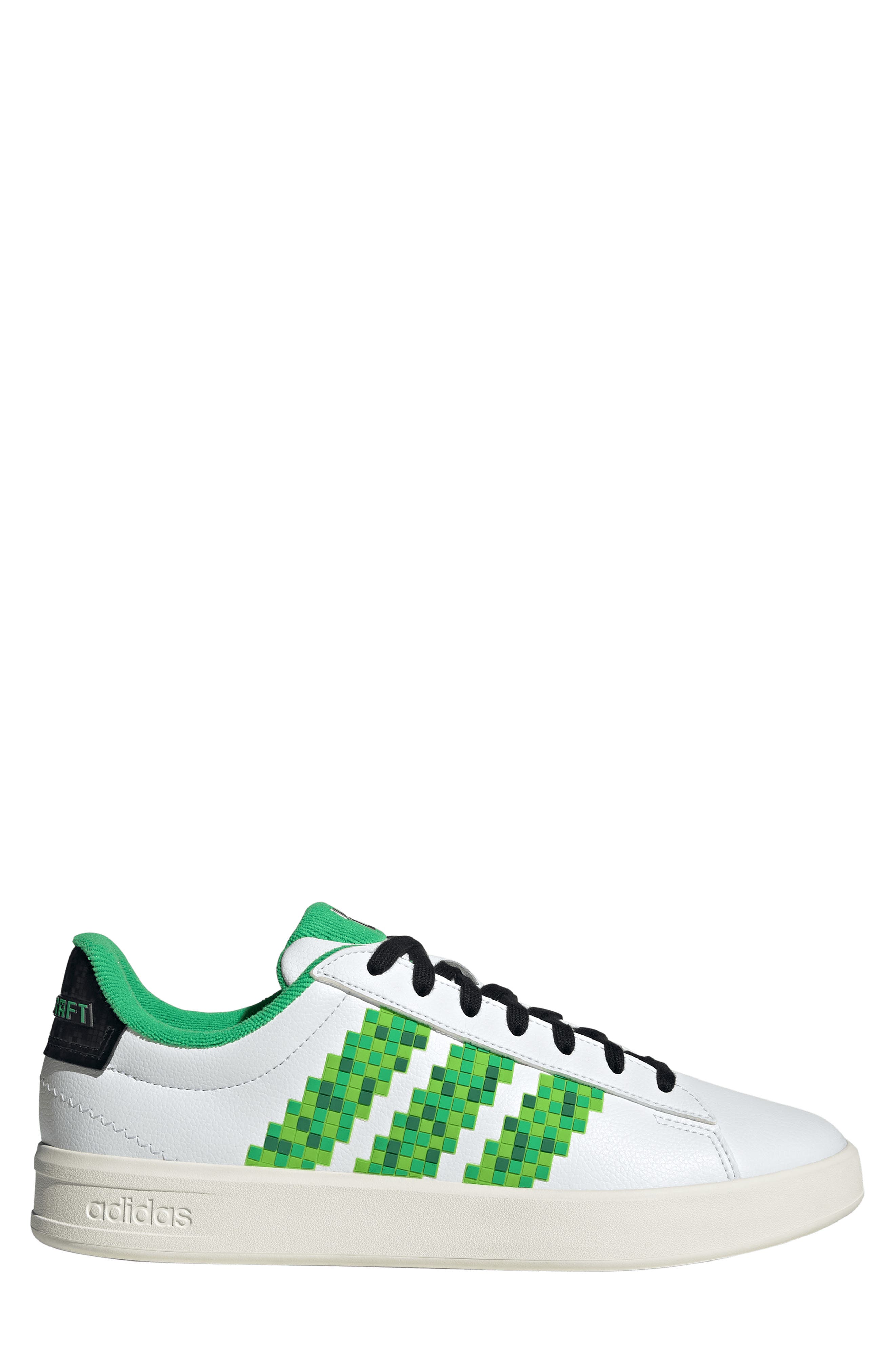 Grand Court Minecraft Sneaker, Alternate, color, WHITE/ BLACK/ WHITE