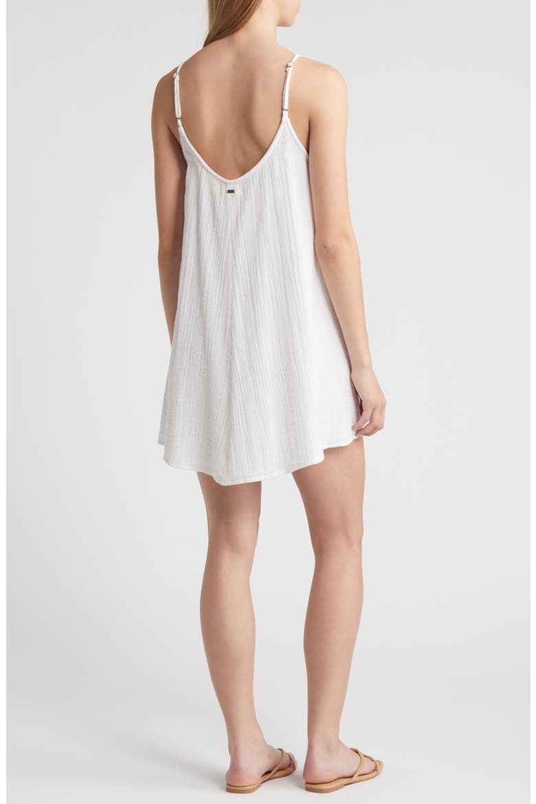 Premium Surf Cotton Gauze Minidress, Alternate, color, WHITE