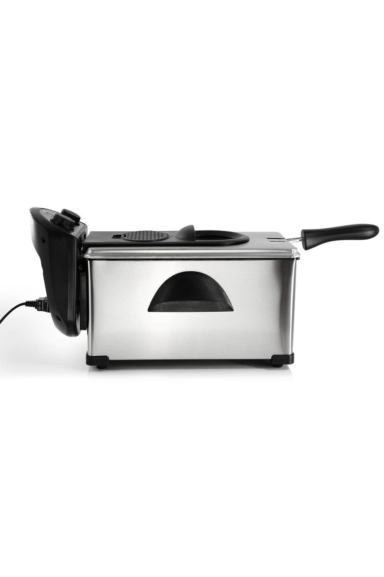 3.17 Quart Stainless Steel Electric Deep Fryer, Alternate, color, Grey