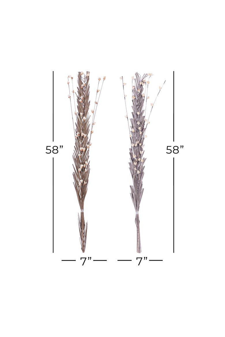 Brown Dried Plant Pigeon Pea Natural Foliage - Set of 2, Alternate, color, BROWN