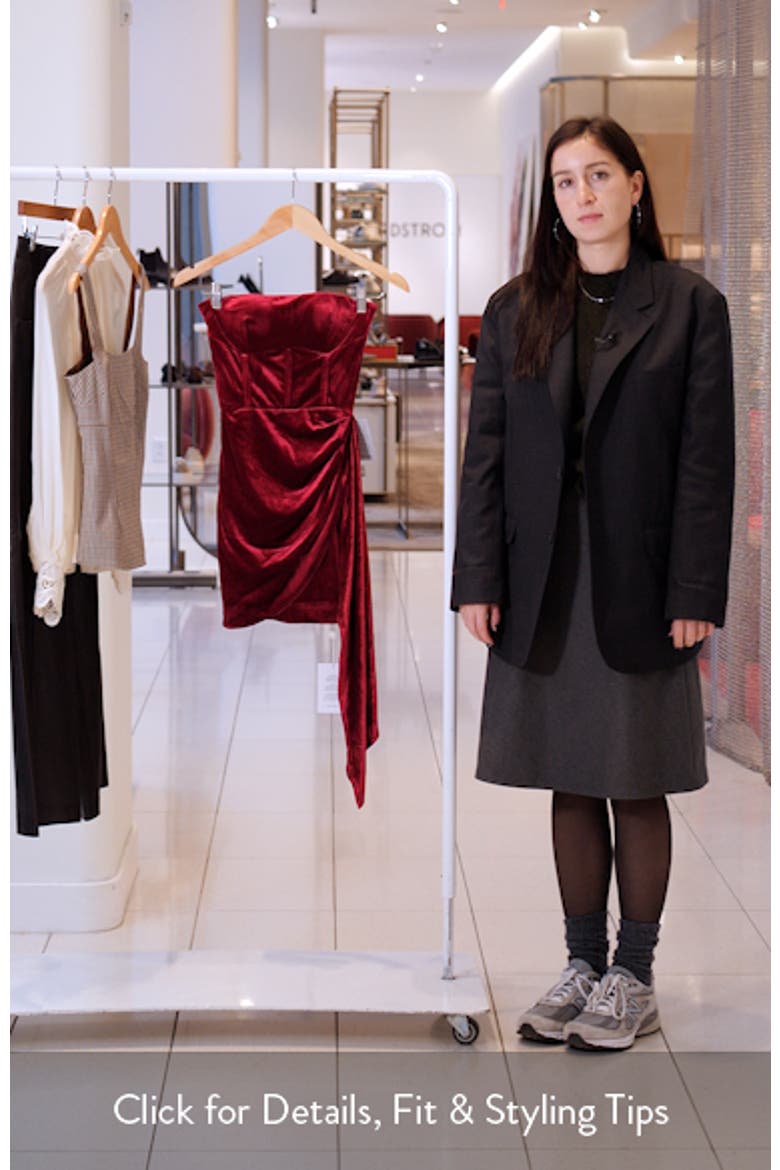 Seraphina Strapless Velvet Minidress video