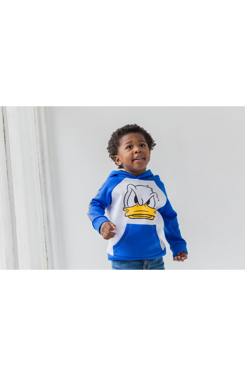Disney Donald Duck Mickey Mouse & Friends Pullover Hoodie, Alternate, color, Blue / White