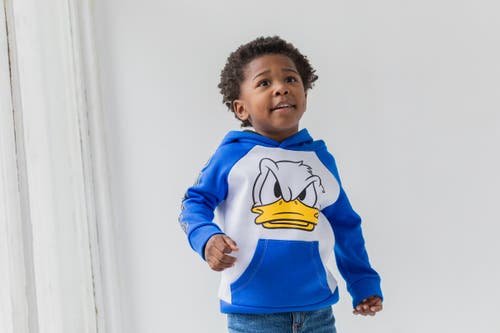 Disney Donald Duck Mickey Mouse & Friends Pullover Hoodie In Blue