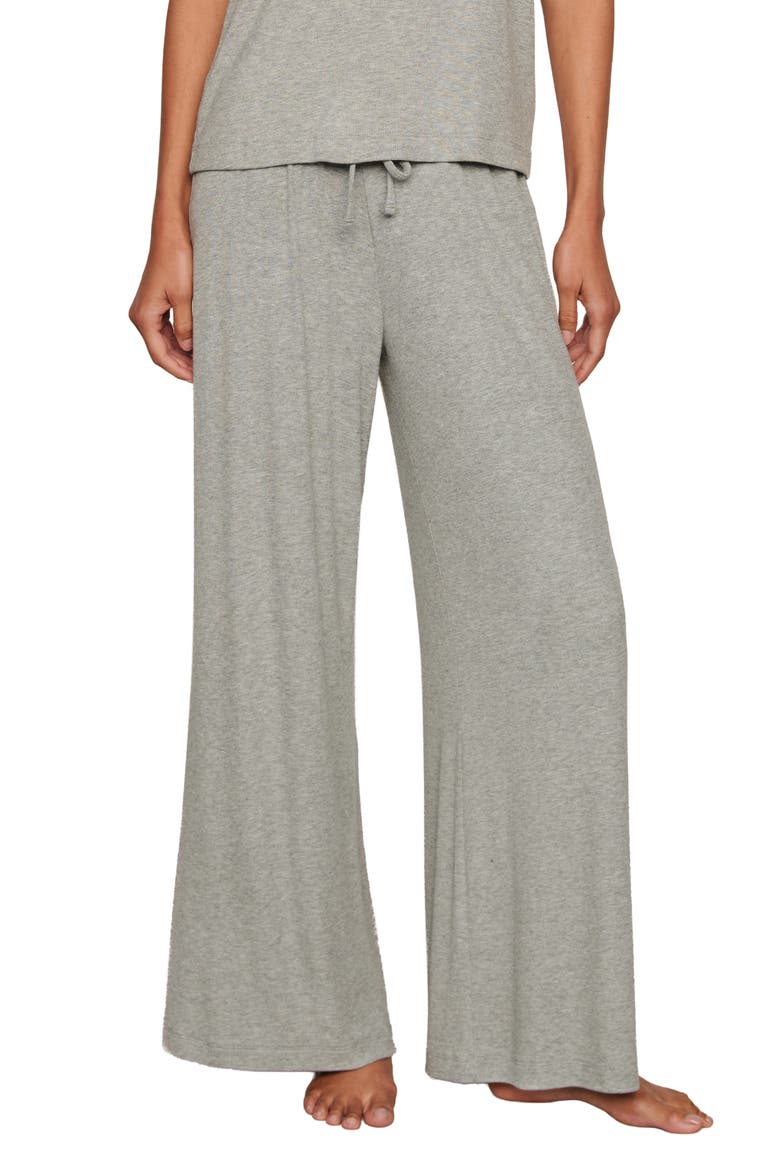 Dream Rib Wide Leg Pants, Main, color, DARK HEATHER GREY