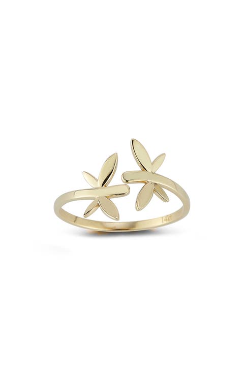 14K Gold Dragonfly Ring