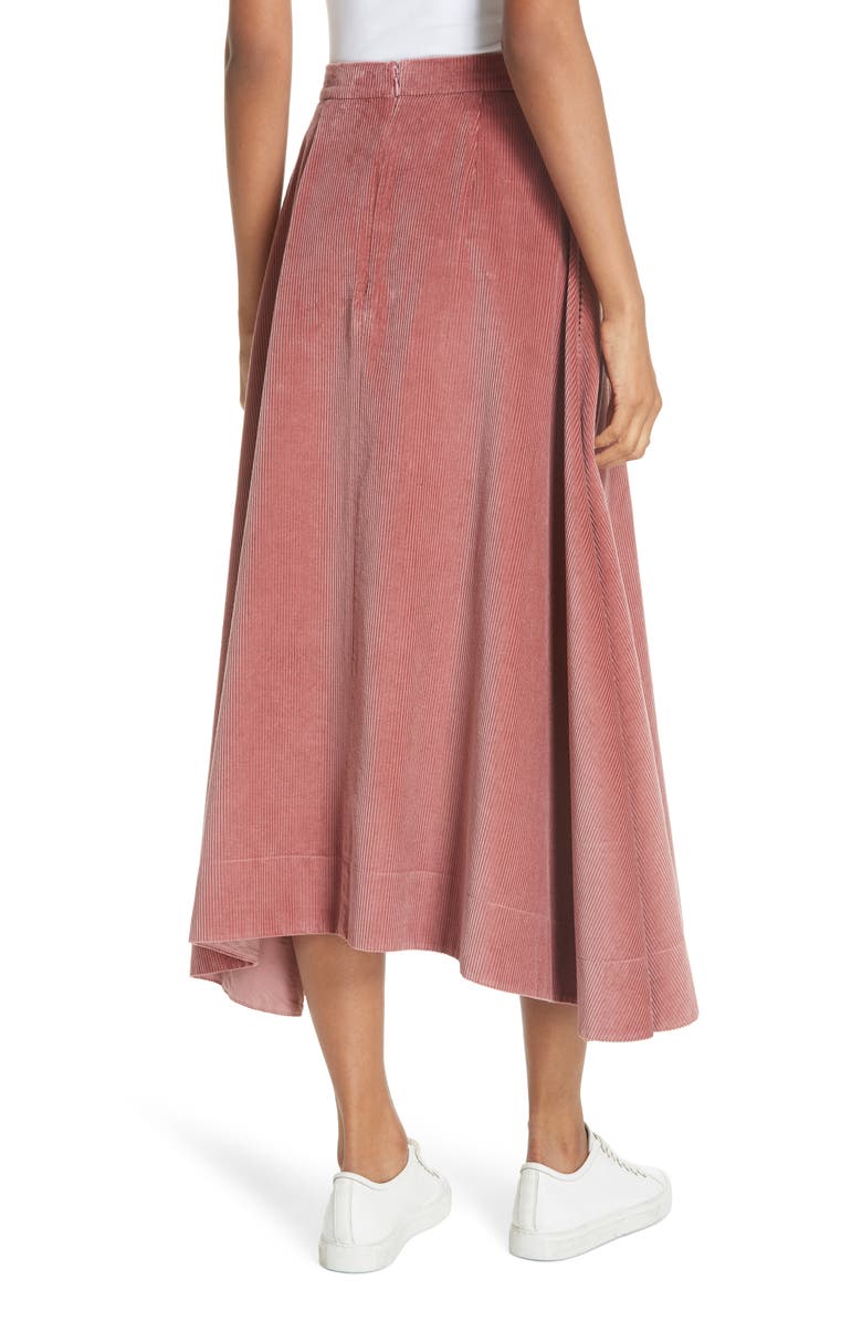 Elizabeth and James Danielle Corduroy Midi Skirt, Alternate, color, 