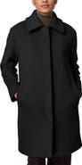 Bernardo Rib Collar Coat
