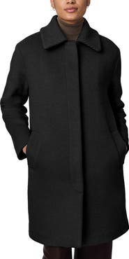 Bernardo Rib Collar Coat