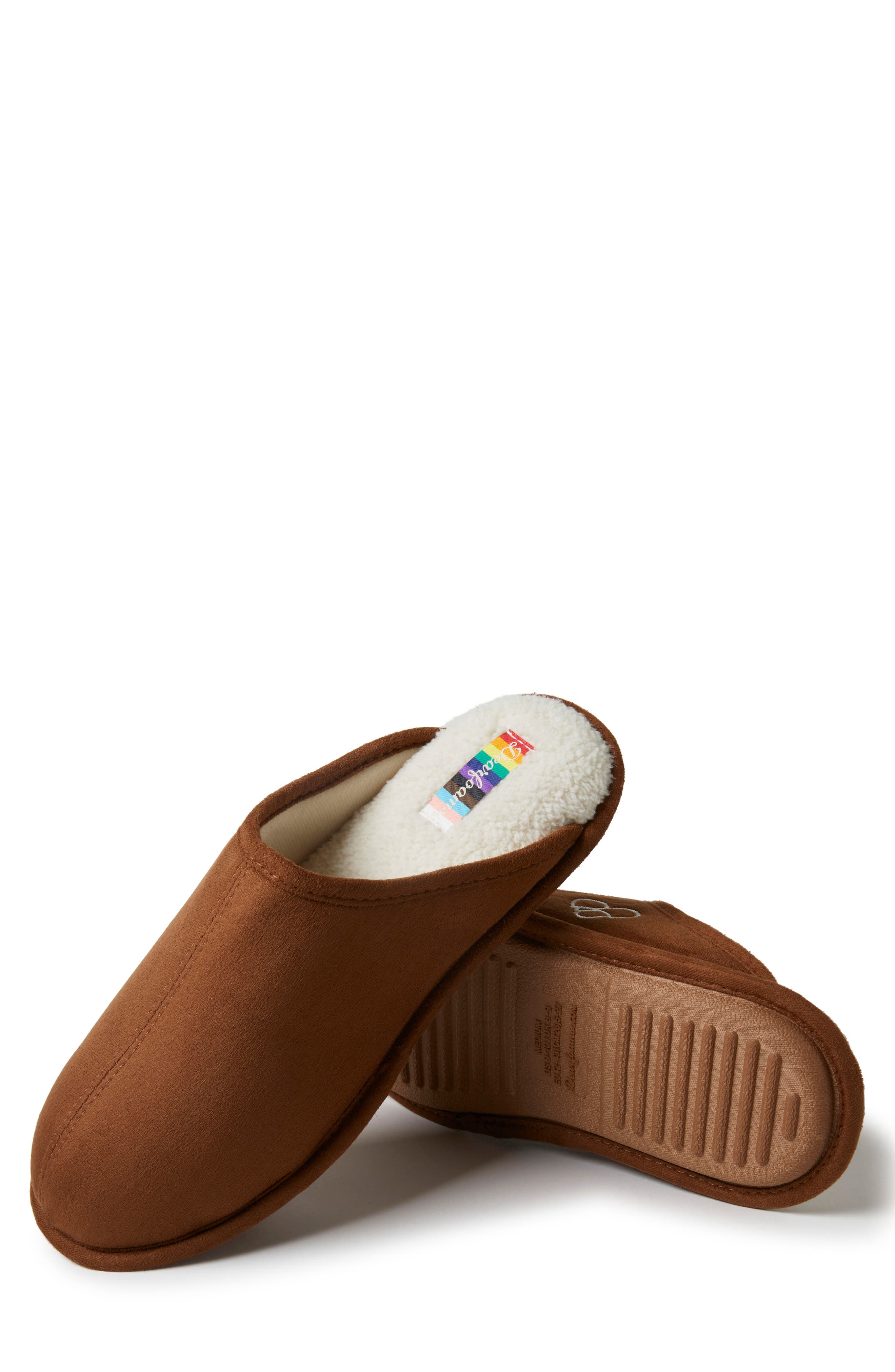 DEARFOAMS Riley Pride Scuff Slipper, Alternate, color, Chestnut