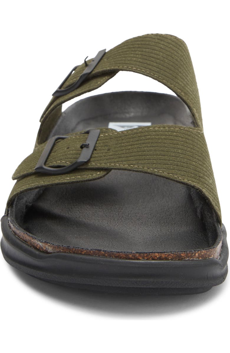 Quiksilver Deck Slide Sandal, Alternate, color, Dark Green/ Tan/ Black
