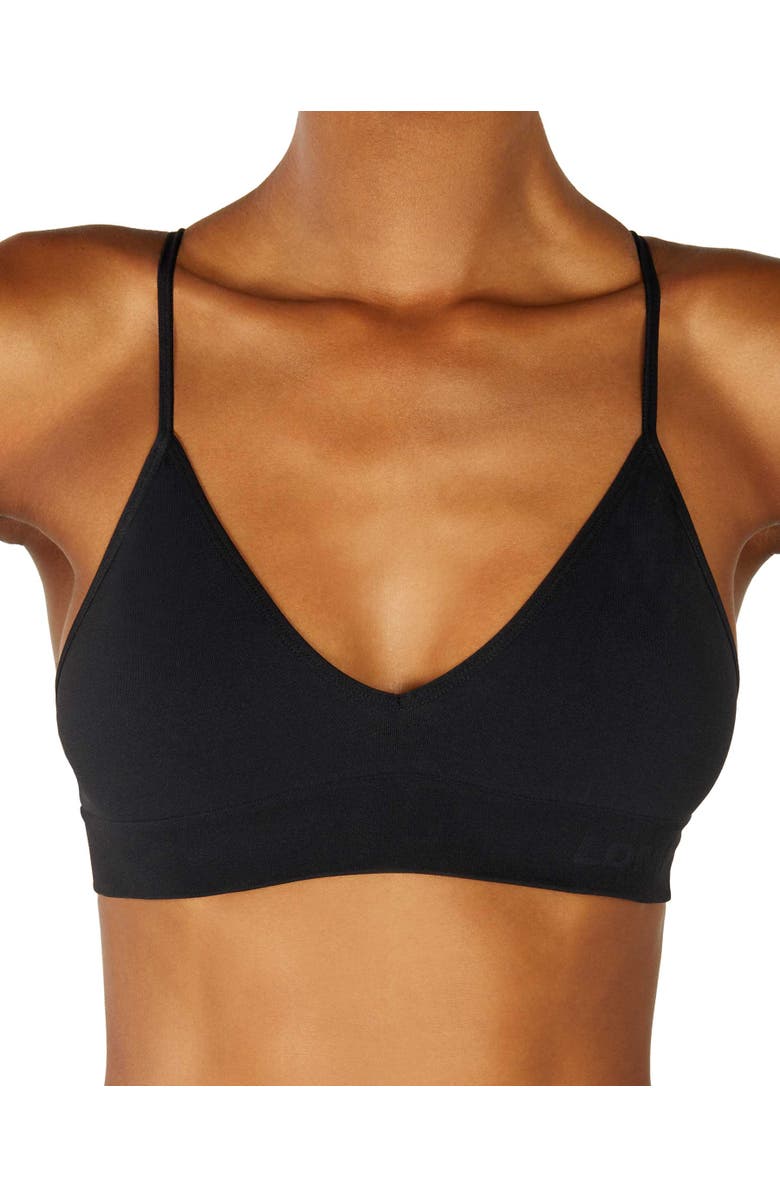 LDMA Low Show V Bralette, Alternate, color, Black