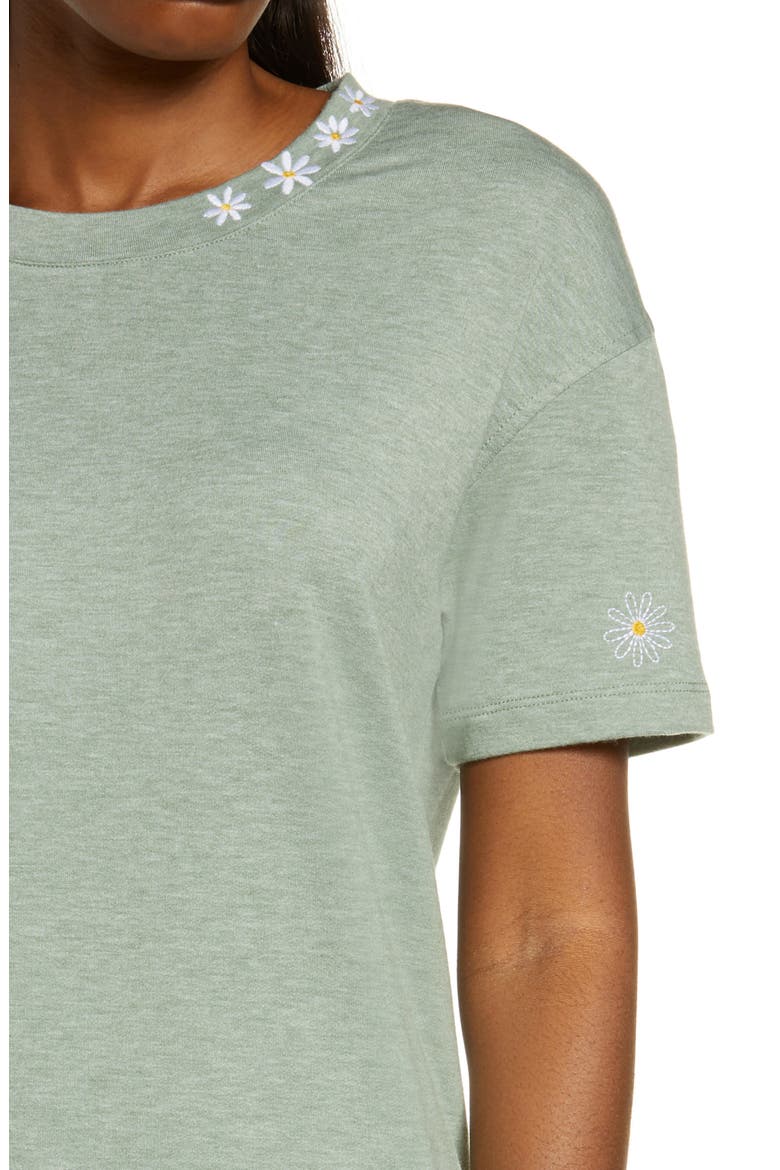 Heathered Short Pajamas, Alternate, color, HEATHER LILY PAD