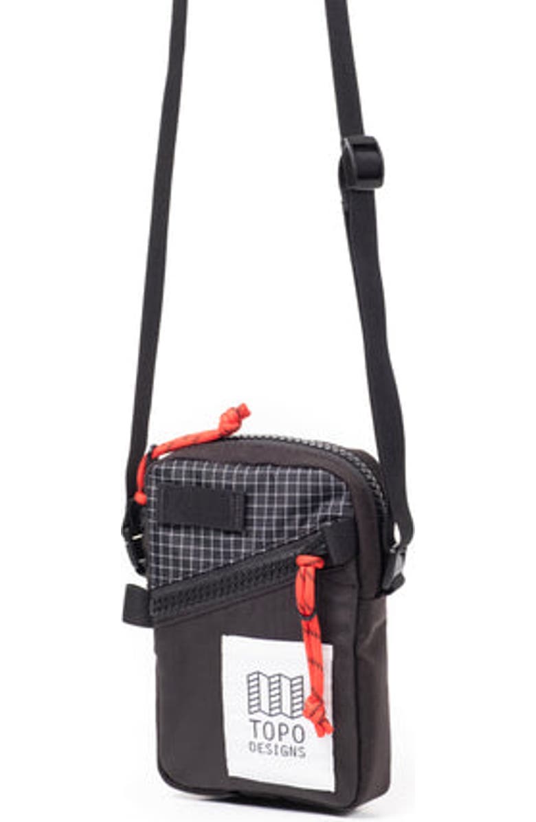 Topo Designs Mini Shoulder Bag, Alternate, color, Black/Grid