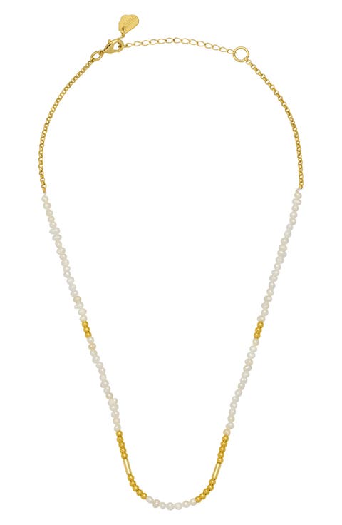 Faux Pearl Beaded Necklace