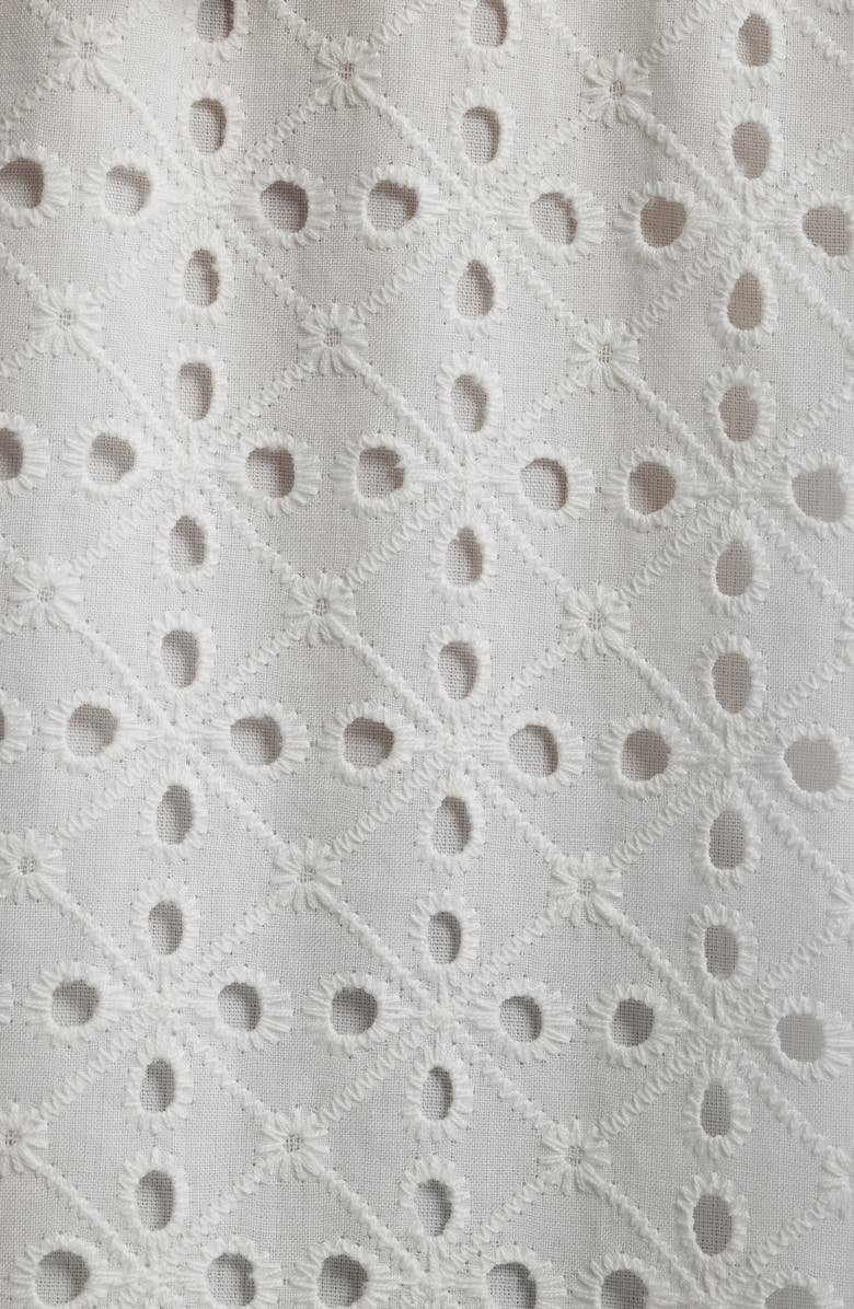 Eliza J Eyelet Belted Sleeveless Maxi Dress, Alternate, color, Ivory