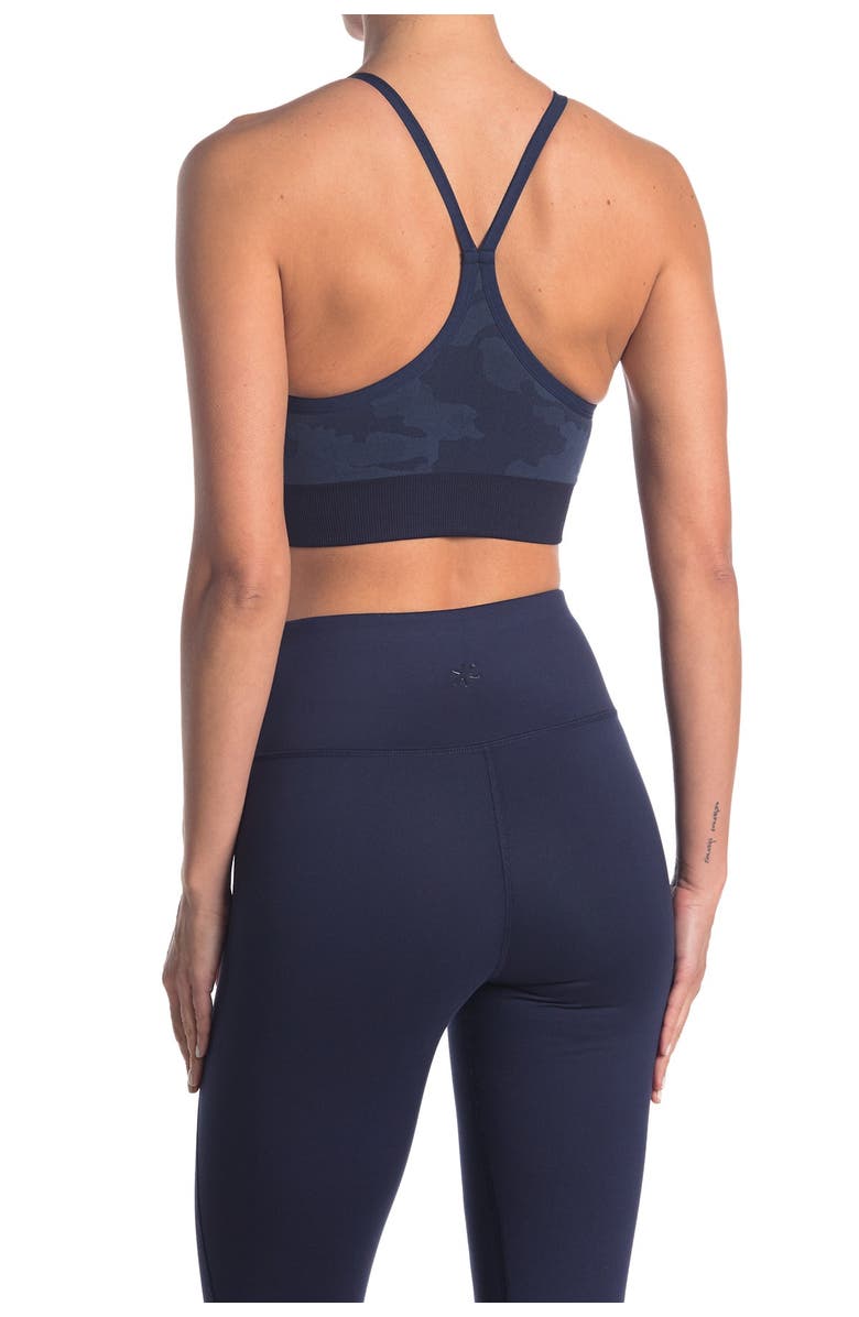 Splendid High Neck Camo Sports Bra, Alternate, color, 